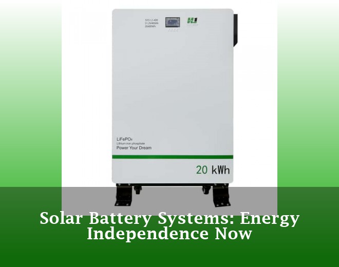 Solar Battery Systems: Energy Independence Now